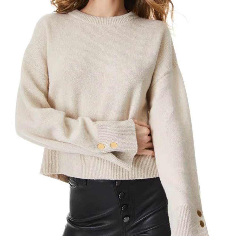 Alice + Olivia Sweater with Gold Button Details